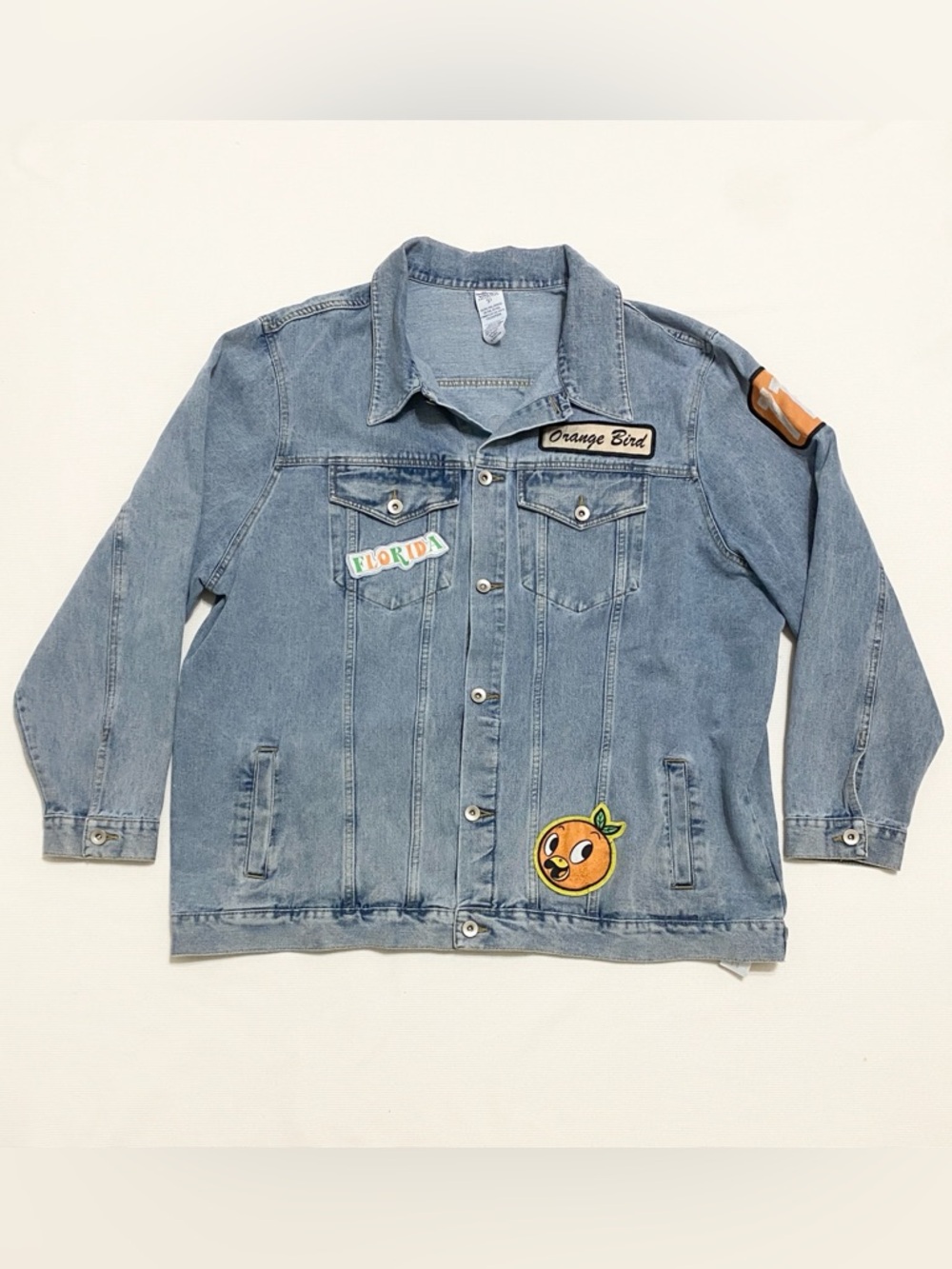 Disney Parks Vault Collection 50th Anniversary Orange Bird Florida Denim Jacket